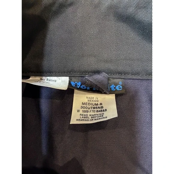 Workrite FR Bomber Jacket Mens Medium Navy Irwin Industries - Picture 5 of 9